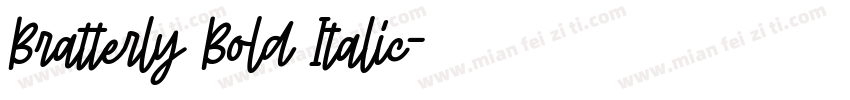 Bratterly Bold Italic字体转换